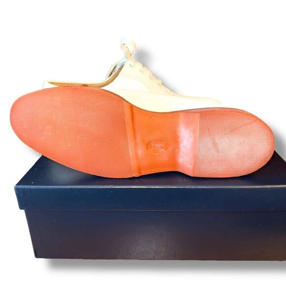 Ralph Lauren Purple Label Durham Buck Oxfords in Ivory Suede Men’s Sz 11 - Picture 15 of 16